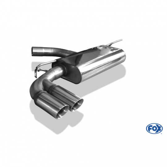Fox Sportauspuff koncový tlumič výfuku s koncovkou 2x80 Typ 25 pro Audi A3 2012- s motorem 1.8, Limousine mimo S-Line
