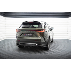 Maxton Design středový spoiler pod zadní nárazník s žebrováním pro Lexus NX Mk2 F-Sport, černý lesklý plast ABS Maxton Design středový spoiler pod zadní nárazník s žebrováním pro Lexus NX Mk2 F-Sport, černý lesklý plast ABS