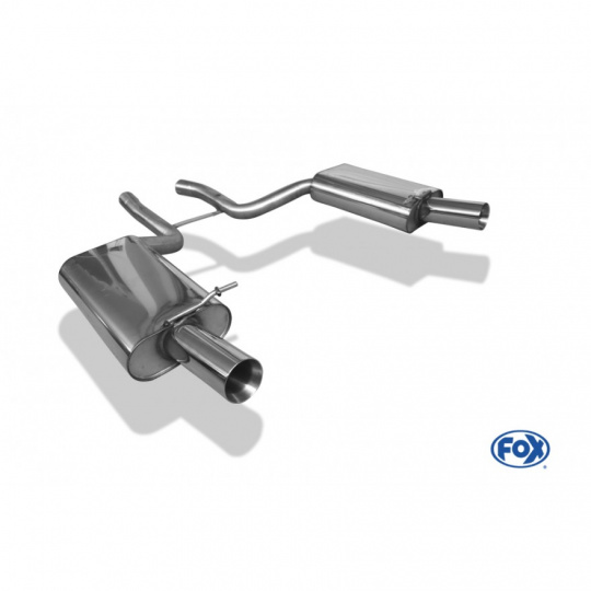 Fox Sportauspuff koncový tlumič výfuku s koncovkou 1x90 typ 24 na obou stranách pro Audi S4 B6 s motorem 4.2