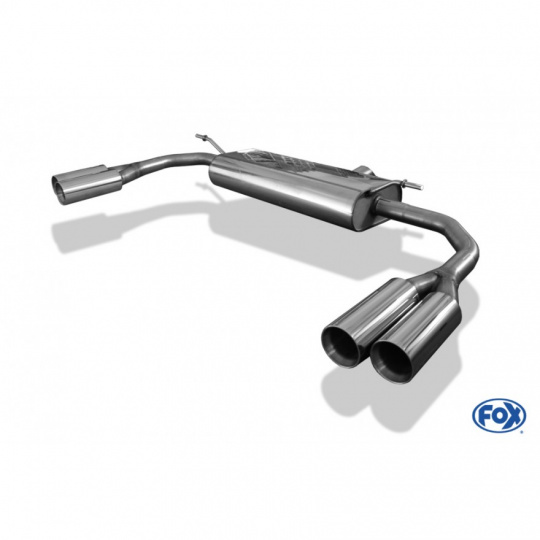 Fox Sportauspuff koncový tlumič výfuku s koncovkou 2x80 Typ 24 na obou stranách pro Mercedes CLA 2012- s motorem 2.0