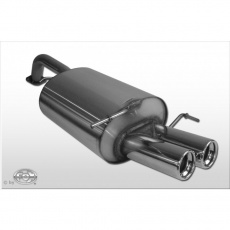 Fox Sportauspuff koncový tlumič výfuku s koncovkou 2x80 Typ 13 pro Daewoo Lacetti - Kombi s motorem 1.4, 1.6, 1.8