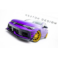 Maxton Design spoiler pod přední nárazník ver.4 pro Volkswagen Golf R Mk8 Facelift, černý lesklý plast ABS