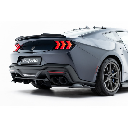 Maxton Design spoiler pod zadní nárazník s žebrováním pro Ford Mustang Mk7 Dark Horse, černý lesklý plast ABS
