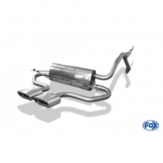 Fox Sportauspuff koncový tlumič výfuku s vývodem uprostřed s koncovkou 2x150x70 Typ 53 uprostřed pro Daihatsu Materia s motorem 1.3, 1.5