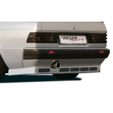Rieger spoiler pod zadní nárazník pro Mercedes 190 W201 sedan, plast ABS bez povrchové úpravy, s alu mřížkou, s kulatým výřezem pro koncovku Rieger spoiler pod zadní nárazník pro Mercedes 190 W201 sedan, plast ABS bez povrchové úpravy, s alu mřížkou, s kulatým výřezem pro koncovku