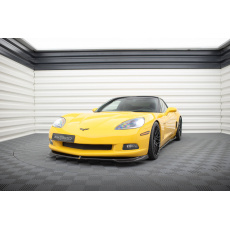 Maxton Design spoiler pod přední nárazník pro Chevrolet Corvette C6, černý lesklý plast ABS