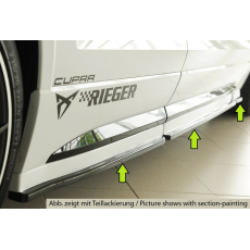 Rieger spoiler pod boční práh (3 dílný) mont. strana pravá pro Seat Ateca Cupra 5FP, r.v. 09/18-07/20, plast ABS bez povrchové úpravy
