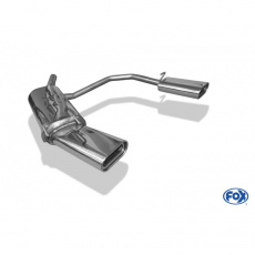 Fox Sportauspuff koncový tlumič výfuku s koncovkou 160x80 Typ 53 na obou stranách pro Opel Tigra A s motorem 1.4, 1.6, průměr výf. vedení 60 mm