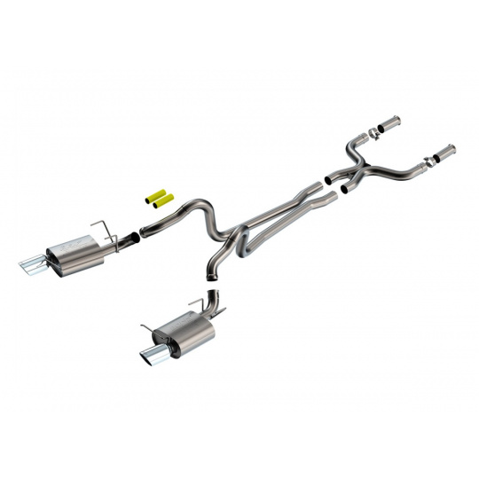 Borla Cat-Back výfukový systém "ATAK" typ 36 pro Ford Mustang GT Boss 302 5,0l V8 RWD 2-dvéř. Coupé/Convertible, r.v. od 11-12, typ koncovek: chromové Borla Cat-Back výfukový systém "ATAK" typ 36 pro Ford Mustang GT Boss 302 5,0l V8 RWD 2-dvéř. Coupé/Convertible, r.v. od 11-12, typ koncovek: chromové