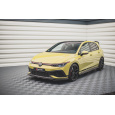 Maxton Design spoiler pod přední nárazník ver.3 pro Volkswagen Golf GTI Mk8, černý lesklý plast ABS, Clubsport