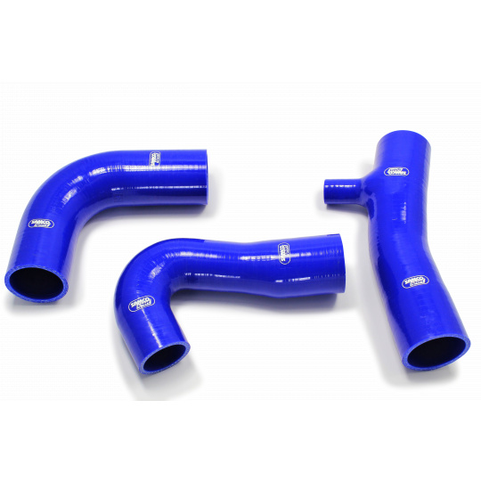 Samco Sport 3-dílná sada silikonových hadic pro vedení tlakového vzduchu pro Ford Sierra/Sapphire Cosworth 4WD 1990 - 1992 s 25 mm připojením na BOV ventil, barva: modrá