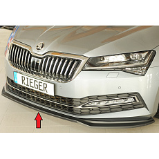 Rieger lipa pod přední nárazník pro Škoda Superb III 3T, 3V sedan, 08/19-, plast ABS bez povrchové úpravy