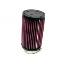 K&N univerzální kulatý filtr se vstupem 57 mm a výškou 152 mm, gumový vrchlík, vstupní příruba zahnutá (10°)
