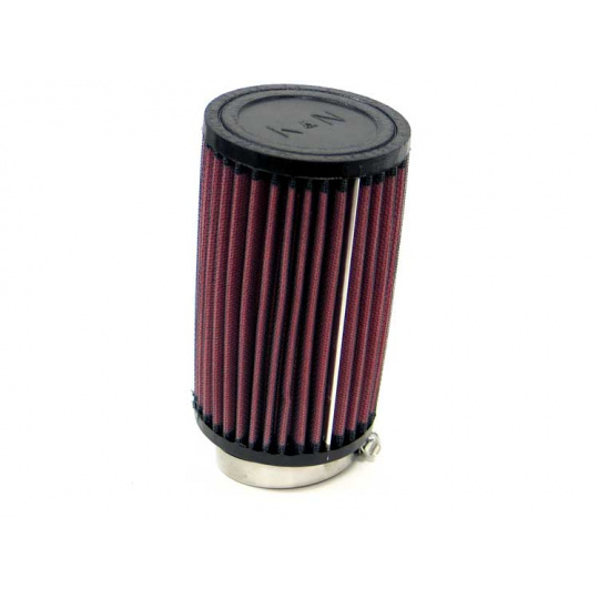 K&N univerzální kulatý filtr se vstupem 57 mm a výškou 152 mm, gumový vrchlík, vstupní příruba zahnutá (10°)
