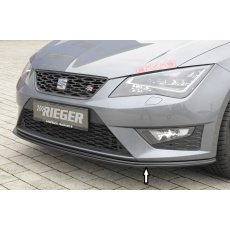 Rieger lipa pod přední nárazník pro Seat Leon FR 5F 3-dvéř. (sc), 5-dvéř., 5-dvéř. (ST/Combi) před faceliftem, 01/13-12/16, plast ABS bez povrchové úpravy