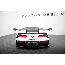 Maxton Design zadní křídlo s horním uchycením (swan-neck) pro Chevrolet Corvette C7 Grand Sport, C7 Stingray, pravý karbon