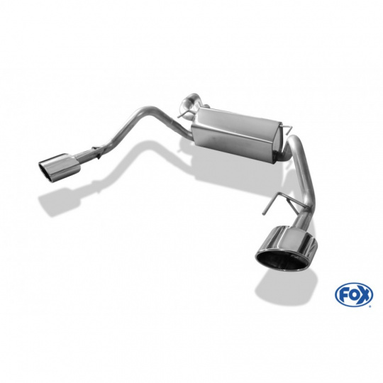 Fox Sportauspuff koncový tlumič výfuku s koncovkou 160x90 Typ 38 na obou stranách pro Opel Astra J 2009- s motorem 1.6, notchback