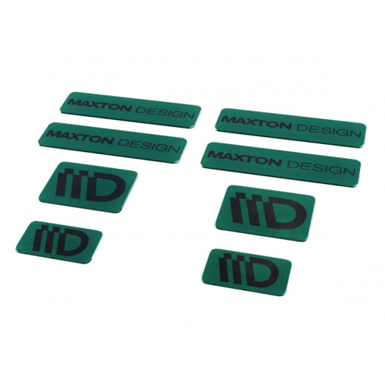 Maxton Design sada 3D samolepek 8 ks, barva: zelená / černá