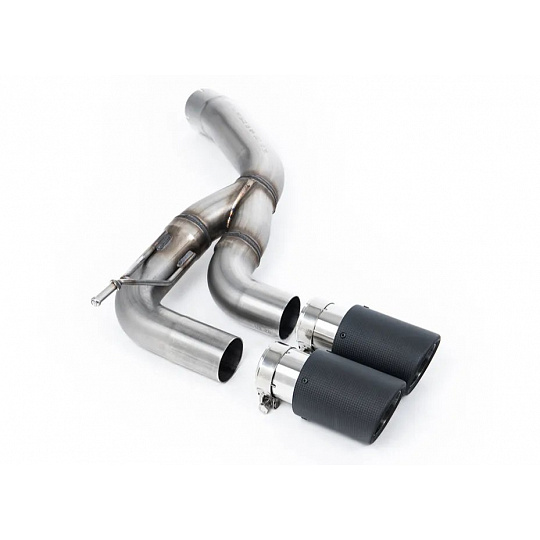 Milltek Sport průchozí náhrada zadního tlumiče pro Land rover Defender Diesel models, r.v. 2019-, koncovky: JET-90 dvojité karbonové Milltek Sport průchozí náhrada zadního tlumiče pro Land rover Defender Diesel models, r.v. 2019-, koncovky: JET-90 dvojité karbonové