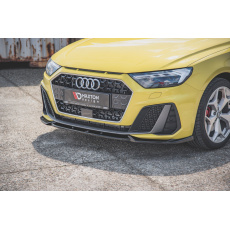Maxton Design spoiler pod přední nárazník ver.3 pro Audi A1 GB, černý lesklý plast ABS