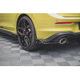 Maxton Design difuzory pod zadní nárazník s křidélky ver.1 pro Volkswagen Golf GTI Mk8, černý lesklý plast ABS, Clubsport