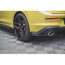 Maxton Design difuzory pod zadní nárazník s křidélky ver.1 pro Volkswagen Golf GTI Mk8, černý lesklý plast ABS, Clubsport