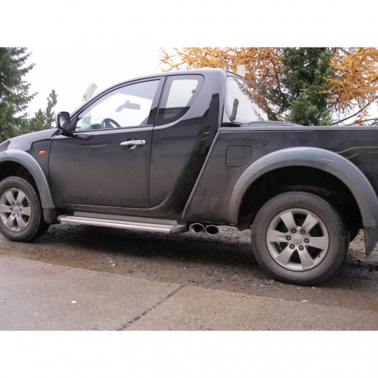 Fox Sportauspuff koncový díl výfuku s koncovkou 2x115x85 Typ 38 pro Mitsubishi L200 KAOT Clubcap s motorem 2.5, Clubcap 2dvéř.