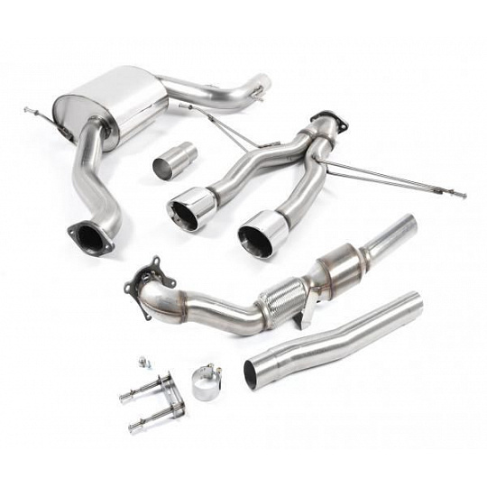 Milltek Sport výfukový systém Turbo-back vč. Hi-Flow sportovního katalyzátoru s rezonátorem (tišší) pro Seat Leon Cupra R 2.0 TSI 265PS 2010-2012 Milltek Sport výfukový systém Turbo-back vč. Hi-Flow sportovního katalyzátoru s rezonátorem (tišší) pro Seat Leon Cupra R 2.0 TSI 265PS 2010-2012