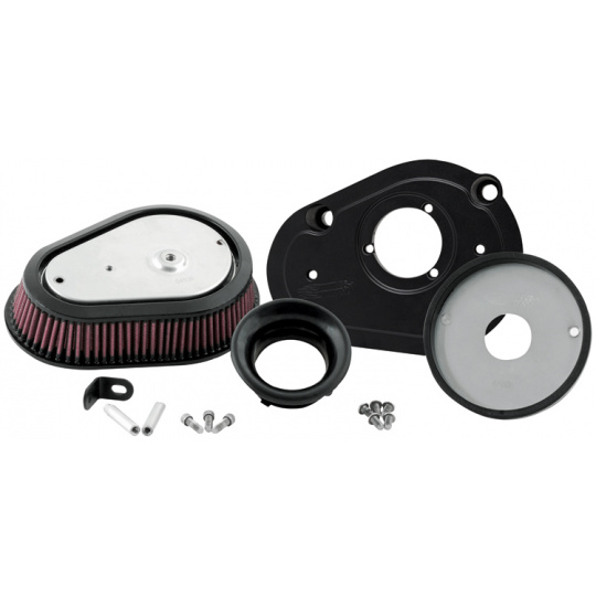 K&N Street Metal sportovní kit sání pro HARLEY DAVIDSON FXDWG Dyna Wide Glide 103 CI 2012-2016 Aluminum kovový vrchlík, výška: 64 mm