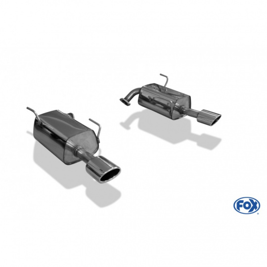 Fox Sportauspuff koncový tlumič výfuku s koncovkou 115x85 Typ 44 na obou stranách pro Subaru Levorg 2015- s motorem 1.6