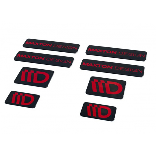 Maxton Design sada 3D samolepek 8 ks, barva: černá / červená