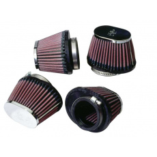 K&N sada univerzálních filtrů se vstupem 54 mm a výškou 70 mm, kovový vrchlík, 4 vzduchové filtry