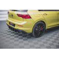 Maxton Design "Racing durability" difuzory pod zad. nárazník s křidélky pro Volkswagen Golf GTI Mk8, plast ABS bez povrchové úpravy, Clubsport, s červenou linkou
