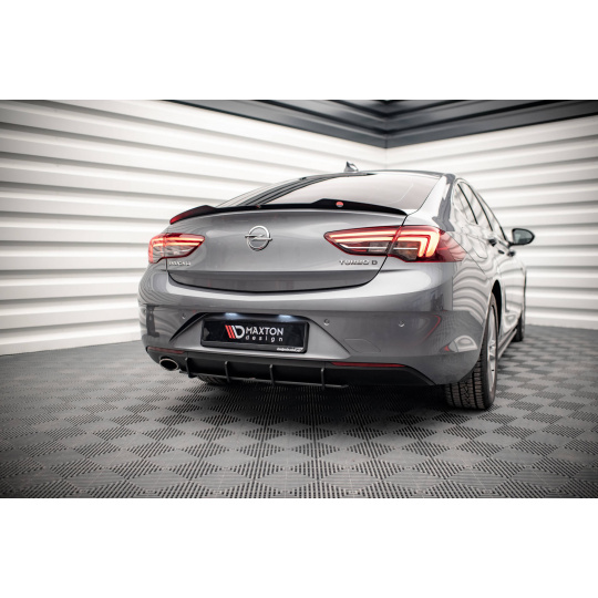 Maxton Design "Street Pro" difuzor zadního nárazníku pro Opel Insignia Mk2, plast ABS bez povrchové úpravy, s červenou linkou