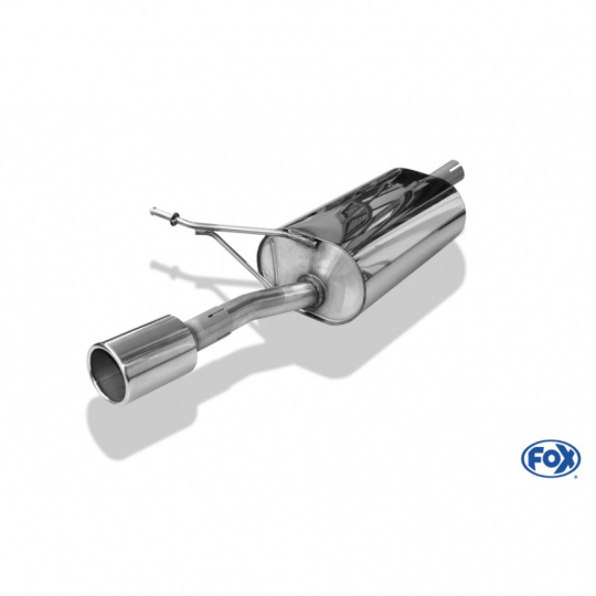 Fox Sportauspuff koncový tlumič výfuku s koncovkou 1x90 Typ 12 pro Dacia Duster 4x2 2010- s motorem 1.5 D, 1.6