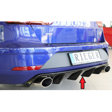 Rieger vložka zadního nárazníku pro Seat Leon Cupra 5F 5-dvéř. (ST/Combi), plast ABS lakovaný do černé lesklé barvy