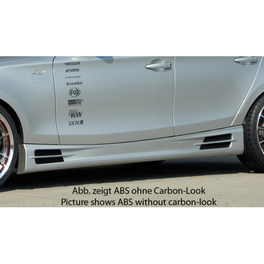 Rieger boční práh mont. strana levá pro BMW řada 1 E87 4-dvéř., sedan vč. faceliftu, r.v. 04/07-08/11, 09/04-03/07, plast ABS s povrchovou úpravou Carbon-Look, s prolisem Rieger boční práh mont. strana levá pro BMW řada 1 E87 4-dvéř., sedan vč. faceliftu, r.v. 04/07-08/11, 09/04-03/07, plast ABS s povrchovou úpravou Carbon-Look, s prolisem