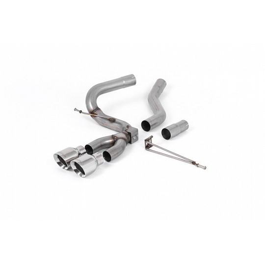 Milltek Sport výfukový systém cat-back pro Ford Focus Mk3 ST 2.0l TDCi 5-dvéř. Hatchback (Diesel) 2012-2018, GT-100 leštěné koncovky