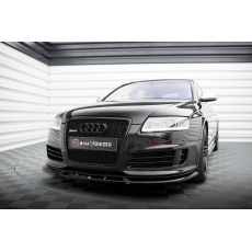 Maxton Design spoiler pod přední nárazník ver.2 pro Audi RS6 C6, černý lesklý plast ABS