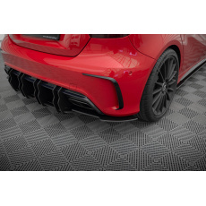 Maxton Design "Street Pro" boční difuzory pod zadní nárazník pro Mercedes třída A W176 Facelift A45 AMG, plast ABS bez povrchové úpravy, s červenou linkou