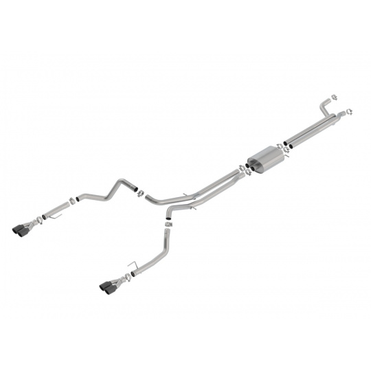 Borla Cat-Back výfukový systém "S-Type" pro Chevrolet Silverado 1500 6,2l V8, s aut. převodovkou, EC/SB, CC/SHB, 147" WB, r.v. 2019-2020, typ koncovek: černé Borla Cat-Back výfukový systém "S-Type" pro Chevrolet Silverado 1500 6,2l V8, s aut. převodovkou, EC/SB, CC/SHB, 147" WB, r.v. 2019-2020, typ koncovek: černé