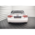Maxton Design vložka zadního nárazníku pro Audi A5 8T FL, černý lesklý plast ABS, s jednoduchou koncovkou na obou stranách