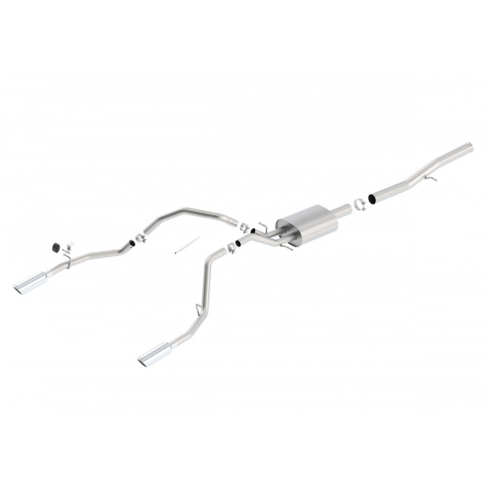 Borla Cat-Back výfukový systém "Touring" pro GMC Sierra 1500 6,2l EC/SB 78,7", CC/SHB 69,3", WB 143,5", r.v. 2014-2018 Borla Cat-Back výfukový systém "Touring" pro GMC Sierra 1500 6,2l EC/SB 78,7", CC/SHB 69,3", WB 143,5", r.v. 2014-2018