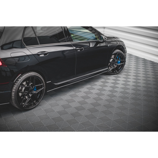 Maxton Design "Street Pro" difuzory pod boční prahy pro Volkswagen Golf R Mk8, plast ABS bez povrchové úpravy