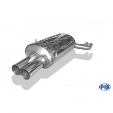 Fox Sportauspuff koncový tlumič výfuku s koncovkou 2x76 Typ 10 pro BMW řada 3 E46 s motorem 2.0, 2.2, 2.5, 2.8, 3.0