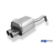 Fox Sportauspuff koncový tlumič výfuku s koncovkou 2x76 Typ 12 pro Fiat 500c s motorem 0.9, 1.2, 1.3 D, 1.4