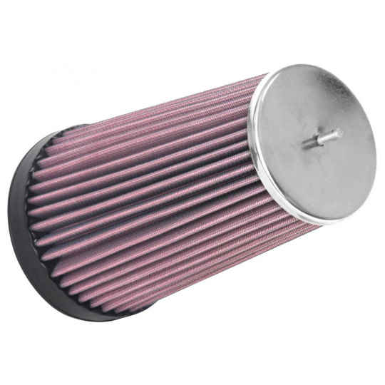 K&N univerzální kuželovitý zkosený filtr se vstupem 70 mm a výškou 210 mm, kovový vrchlík
