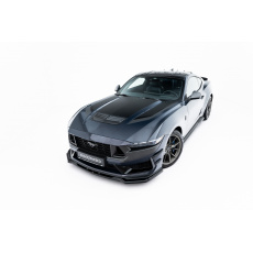 Maxton Design spoiler pod přední nárazník ver.2 pro Ford Mustang Mk7 Dark Horse, černý lesklý plast ABS