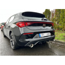 Fox Sportauspuff koncový tlumič výfuku s koncovkou 1x100 Typ 25 na obou stranách pro Cupra Leon s motorem 2.0 Fox Sportauspuff koncový tlumič výfuku s koncovkou 1x100 Typ 25 na obou stranách pro Cupra Leon s motorem 2.0