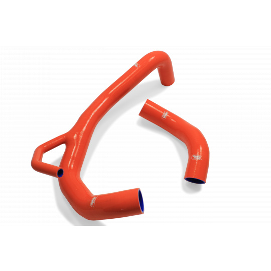 Samco Sport 2-dílná sada silikonových hadic pro vedení chladicí kapaliny pro Dodge 300C 2012-2016 SRT8, 6.4l V8 s napojením na olejový chladič na spodní hadici, barva: modrá